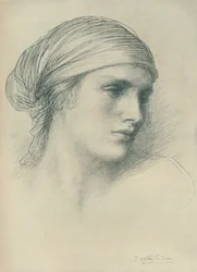 Studie eines Kopfes, um 1916