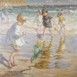 Spielen am Meer