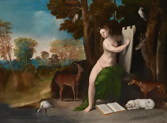 Circe und ihre Liebhaber in einer Landschaft