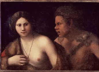Nymphe und Satyr