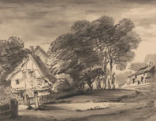 Hütte zwischen Bäumen