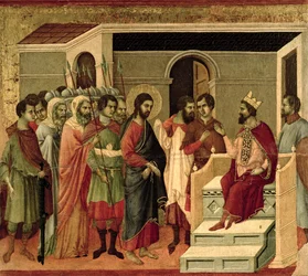 Maestà: Jesus vor Herodes