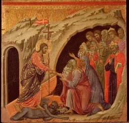 Passion: der Abstieg in die Vorhölle. Maestà-Altarbild (Tempera und Gold auf Holz)