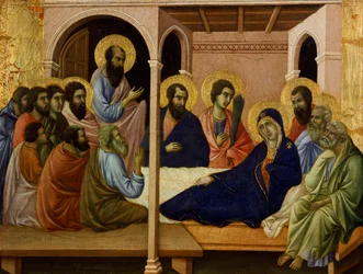 Die Jungfrau nimmt Abschied von den Aposteln (Detail)