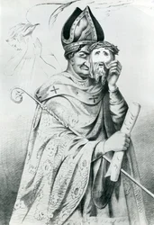 Karikatur von Papst Pius IX. (1792-1878)