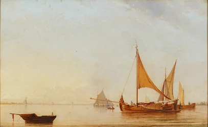 Boote im Hafen bei Morgengrauen