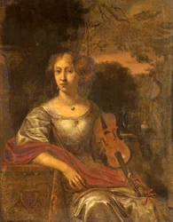 Dame mit einer Violine, ca. 1675