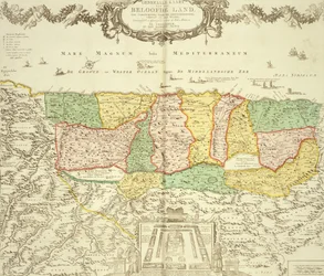 Karte des Heiligen Landes, veröffentlicht von Jan Barend Elwe, Amsterdam, 1742