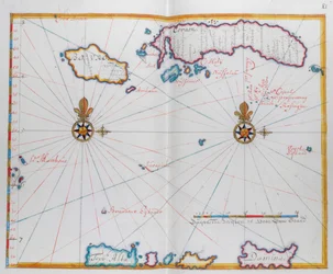 Karte von Bouro und Ceram (Seram), Indonesien