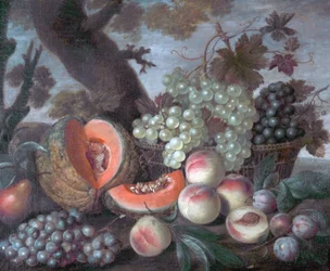 Melonen und Trauben