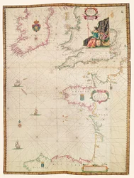 Die Küsten von Frankreich, England und Irland, aus Sammlung niederländischer Seekarten