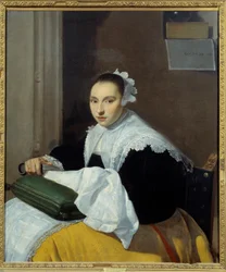 Die Näherin. Gemälde der Schule von Utrecht