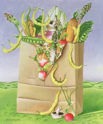 Papiertüte mit Gemüse, 1992