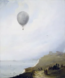 Ballon über Klippen, Dover, 1840