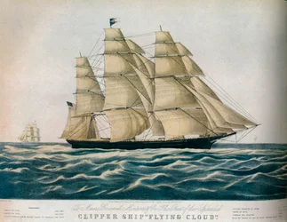 Clipper-Schiff: Flying Cloud, 1852