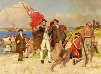 Landung von Leutnant James Cook in Botany Bay, 29. April 1770