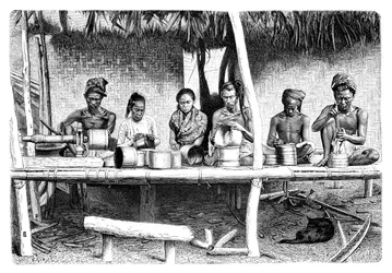 Handwerker aus Burma (Myanmar), 1895