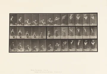 Tafel 230. Heben eines 30-Pfund-Korbs vom Boden auf den Kopf, Drehung, 1885