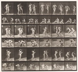 Tafel 245. Zwei Modelle drehen sich auf dem Boden sitzend um