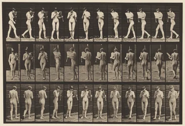 Tafel 46. Gehen, einen Fächer schwenkend und sich umdrehend