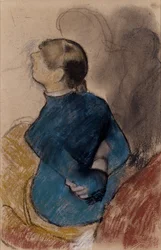 Junge Frau in Blau
