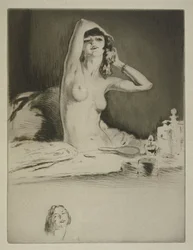 Eine Frau bei ihrer Toilette, Illustration für 