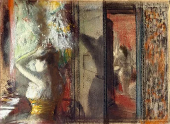 Garderobe der Schauspielerinnen, ca. 1885