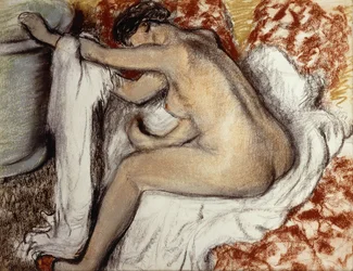 Nach dem Bad, Frau beim Abtrocknen, ca. 1884