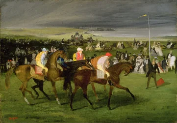 Beim Rennen: Der Start, ca. 1860-62