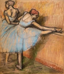 Tänzer an der Stange. Um 1900