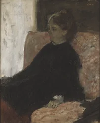 Dame in Schwarz, von Edgar Degas (1834-1917). Maße: 60x51 cm. Nationalmuseum Stockholm