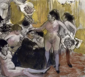 Illustration aus „La Maison Tellier“ von Guy de Maupassant (1850-93), gestochen von Maurice Potin, 1933