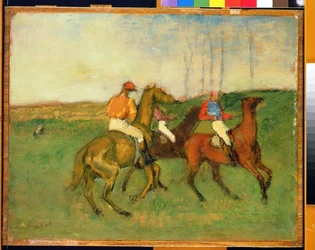Jockeys und Rennpferde, ca. 1890-95