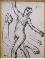 Studie einer Frau. 1878, Kohle auf Papier