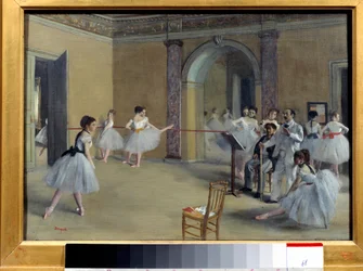 Das Tanzfoyer an der Oper Rue Le Peletier