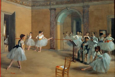 Das Tanzfoyer in der Oper in der rue Le Peletier