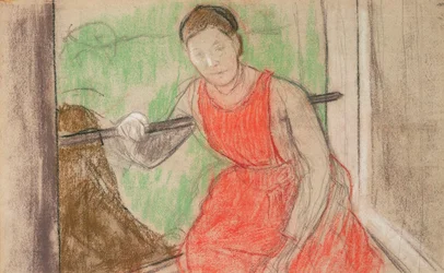 Frau am Fenster