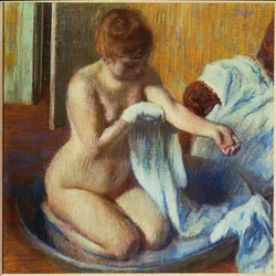 Frau in einer Badewanne