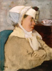 Frau mit Verband, ca. 1872