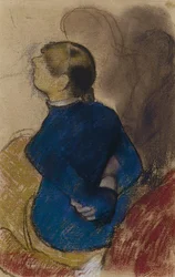 Junge Frau in Blau