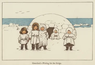 Grönland, warten auf den Schlitten