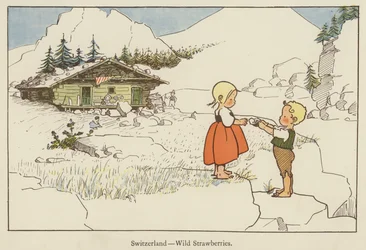 Schweiz, wilde Erdbeeren