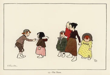 Der Streich (Farblithografie)