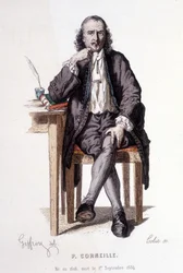 Pierre Corneille (1606/1684) gezeichnet von Geoffroy.