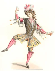 Franzose im Tanzkostüm
