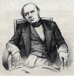 Porträt von Augustin Thierry (1795-1856), französischer Historiker. Gravur von Chevignard in „Le Magasin Pittoresque“