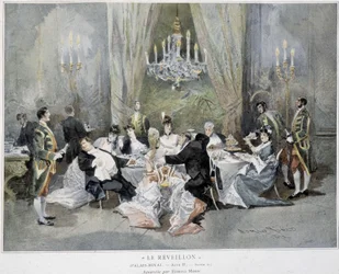 Silvester - Aquarell, von Edmond Morin