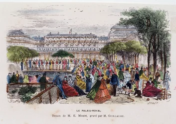 Der Königspalast - Zeichnung von Morin, circa 1830