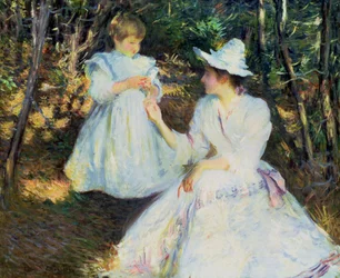 Mutter und Kind im Kiefernwald, ca. 1893