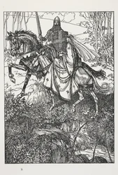 Sir Launcelot und Königin Guinevere, Illustration aus 
